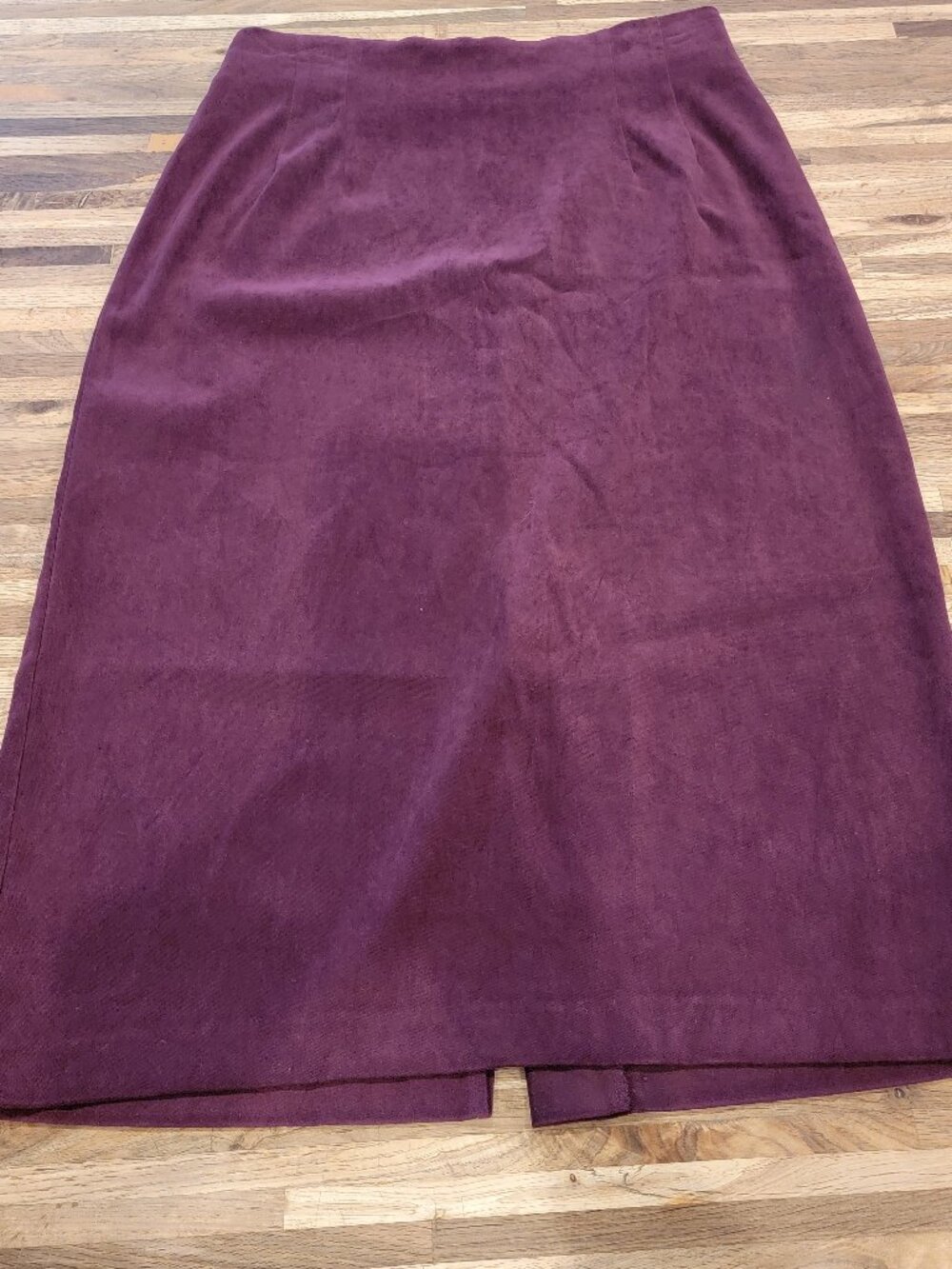 Briggs Petites Burgundy Faux Suede Midi Boot Skirt